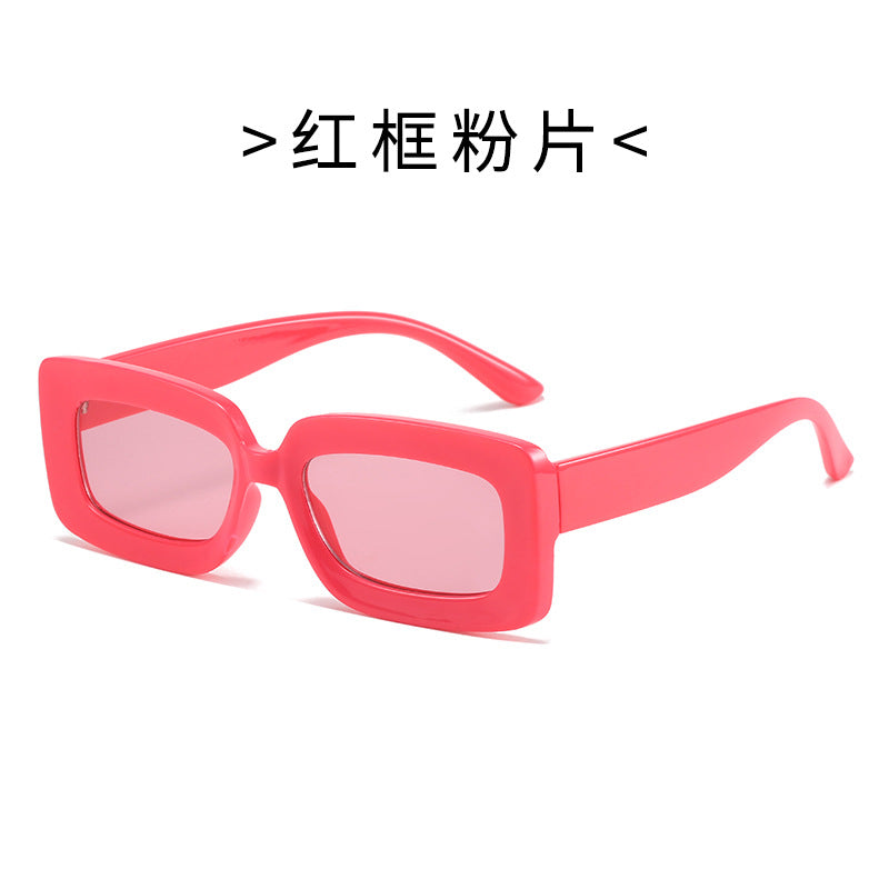 Women's Fashion Turtle Sunglasses with Rectangular Frame and Gradient Lenses Bowlift