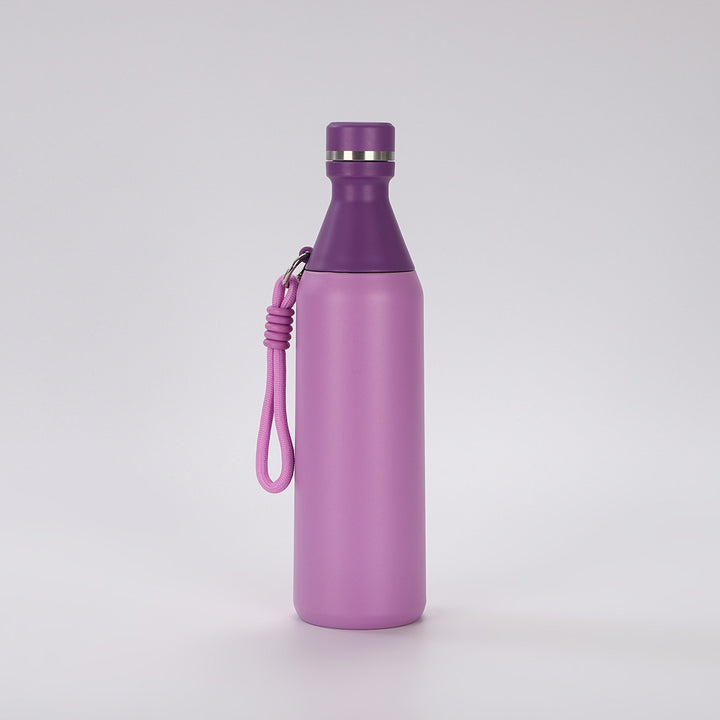 Ladies insulated drinking bottle with practical carrying strap Bowlift
