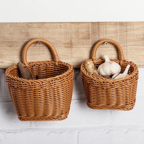 Handcrafted Wicker Utility Basket Bowlift