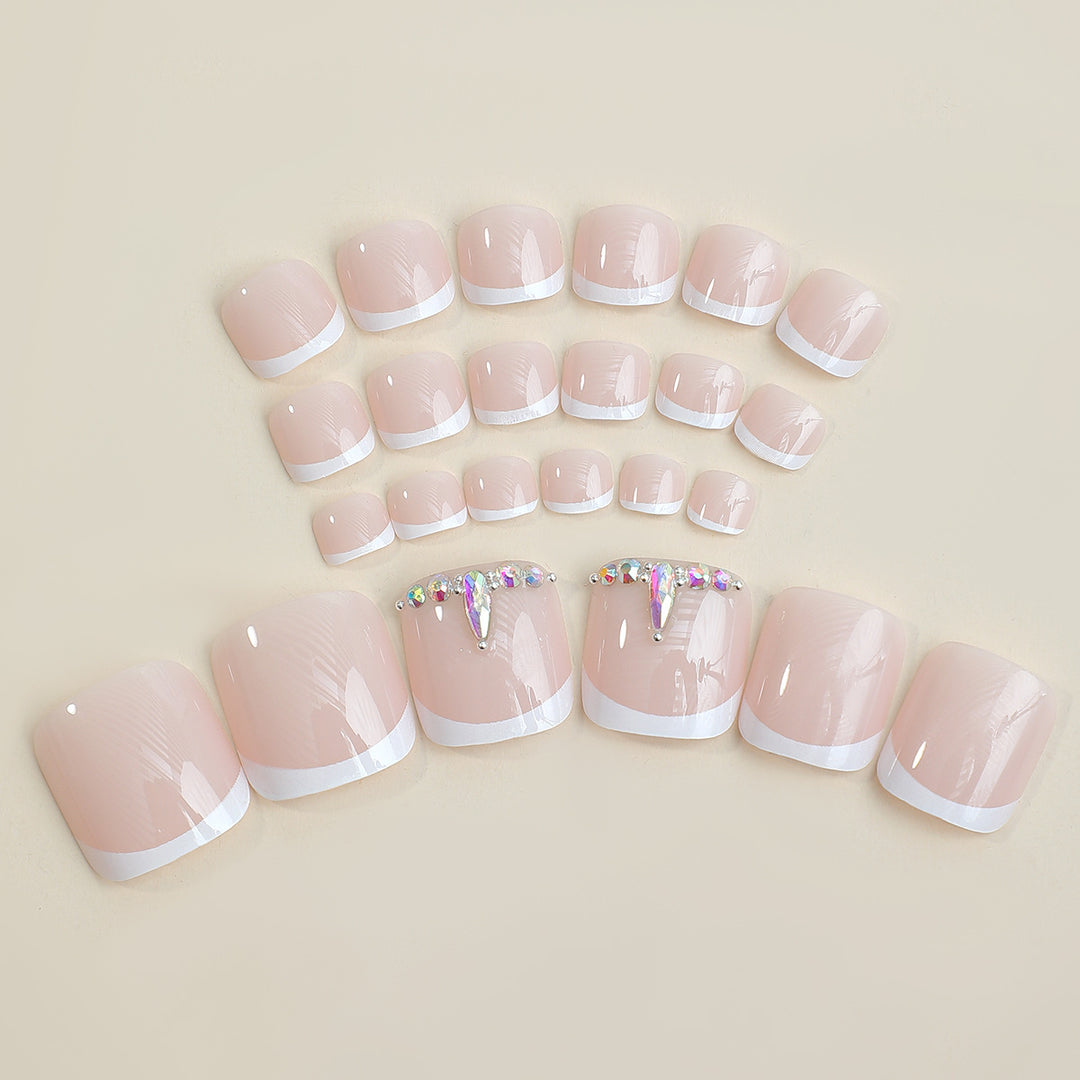 Acrylic Nail Set with Decorative Glitter Elements Bowlift