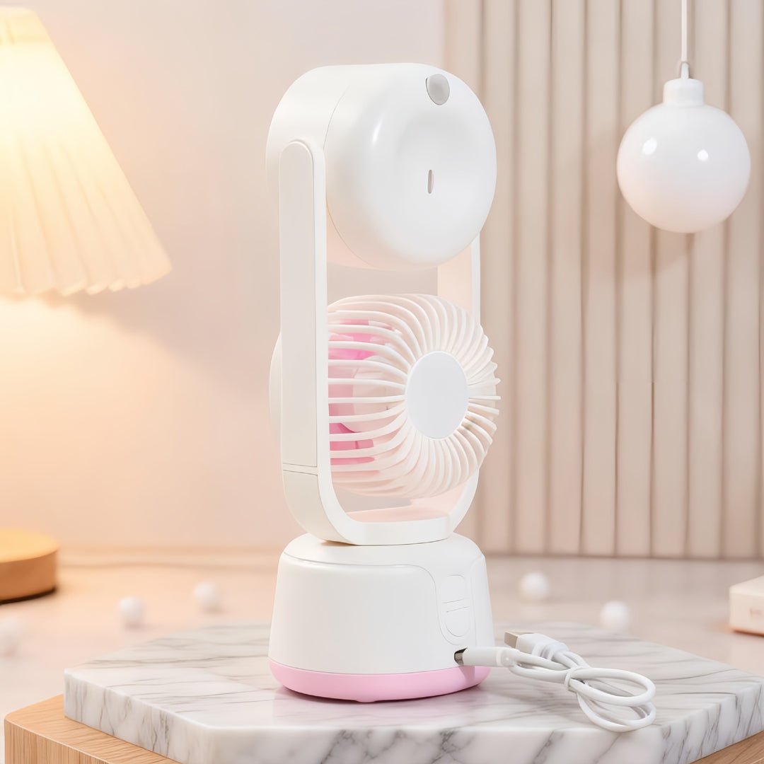 Ladies multifunctional table fan with spray function Bowlift
