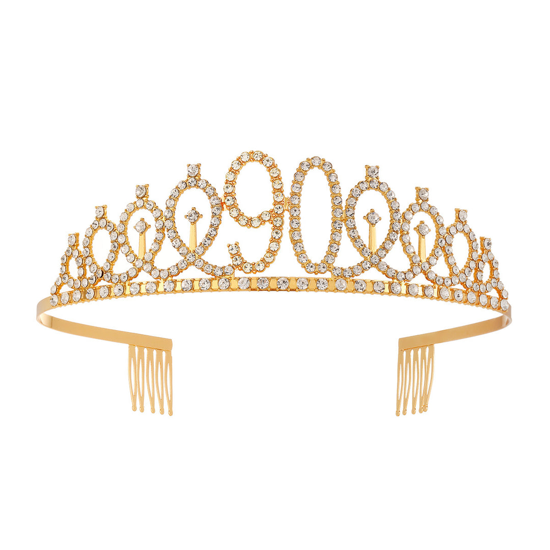Women's Crystal-Embellished Tiara with Elegant Design Bowlift