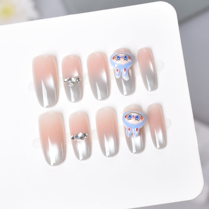Premium Jellyfish-Themed Press-On Nail Set Bowlift