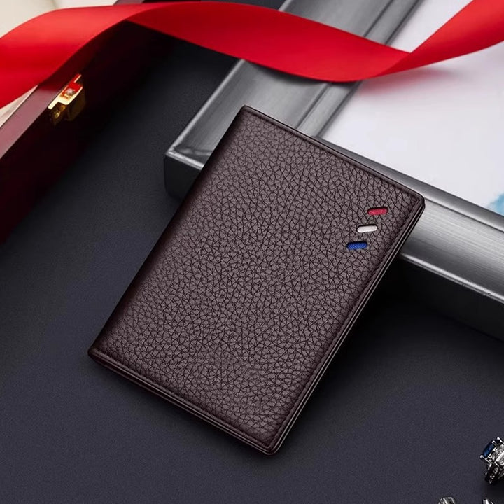 Textured Leather Card Holder Wallet Bowlift