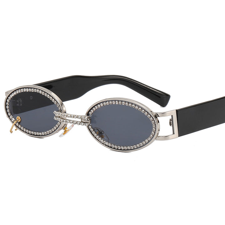 Women extravagant fashionable sunglasses with rhinestone-adorned frame Bowlift