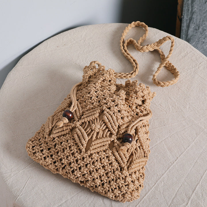 Macrame Bag with Adjustable Shoulder Strap Bowlift