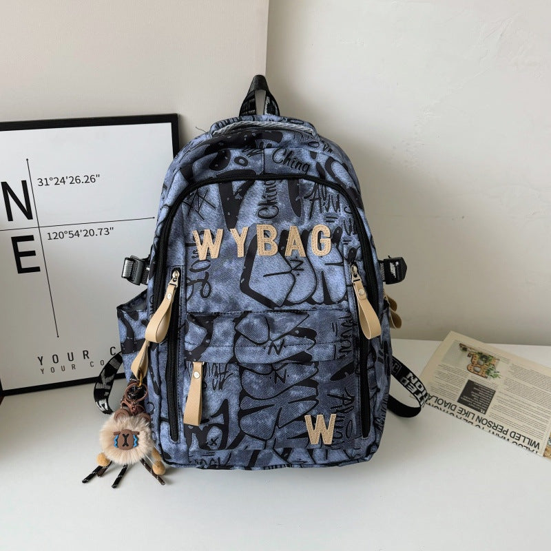Stylish Graffiti Print Backpack