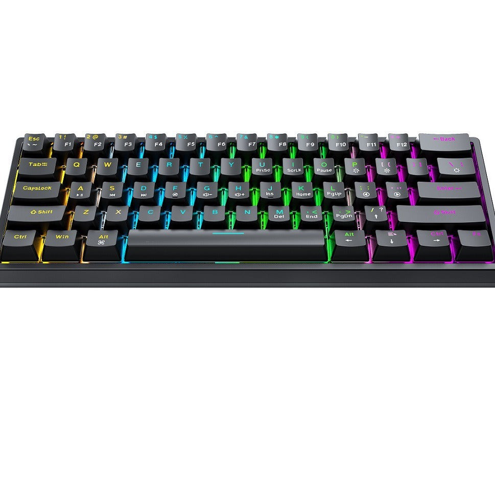 Compact Gaming Keyboard with Customizable Keys and Ergonomic Design Bowlift