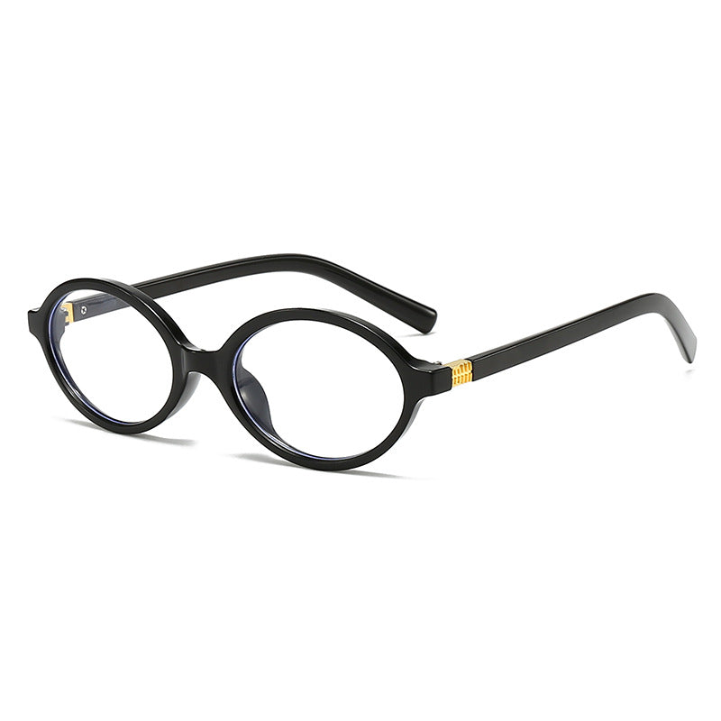 Women's fashionable oval glasses with golden accents Bowlift