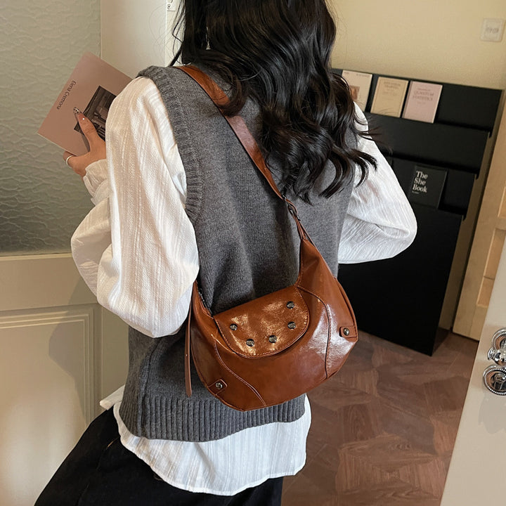 Stylish Leather Hobo Bag Bowlift