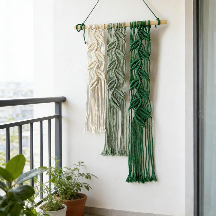 Leaf Pattern Macrame Wall Hanging Bowlift