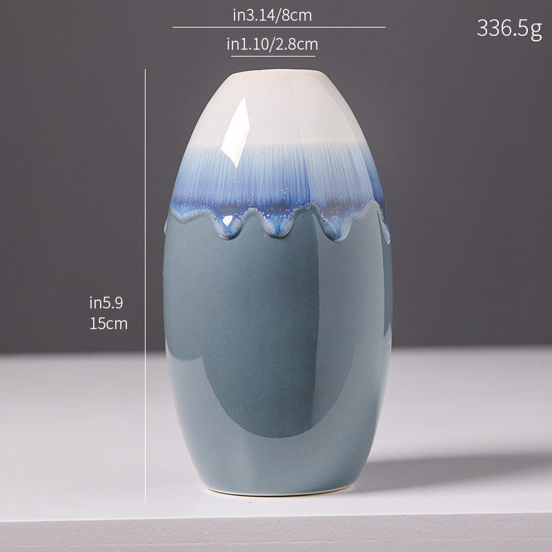 Artistic Glazed Ceramic Teardrop Vase
