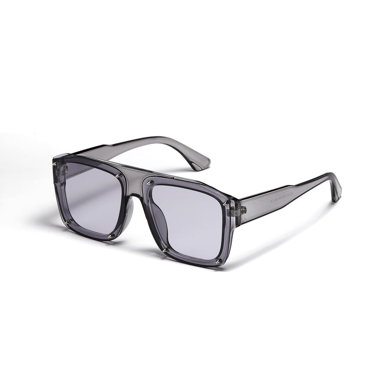 Women's Square Sunglasses with Fashionable Transparent Frame Bowlift