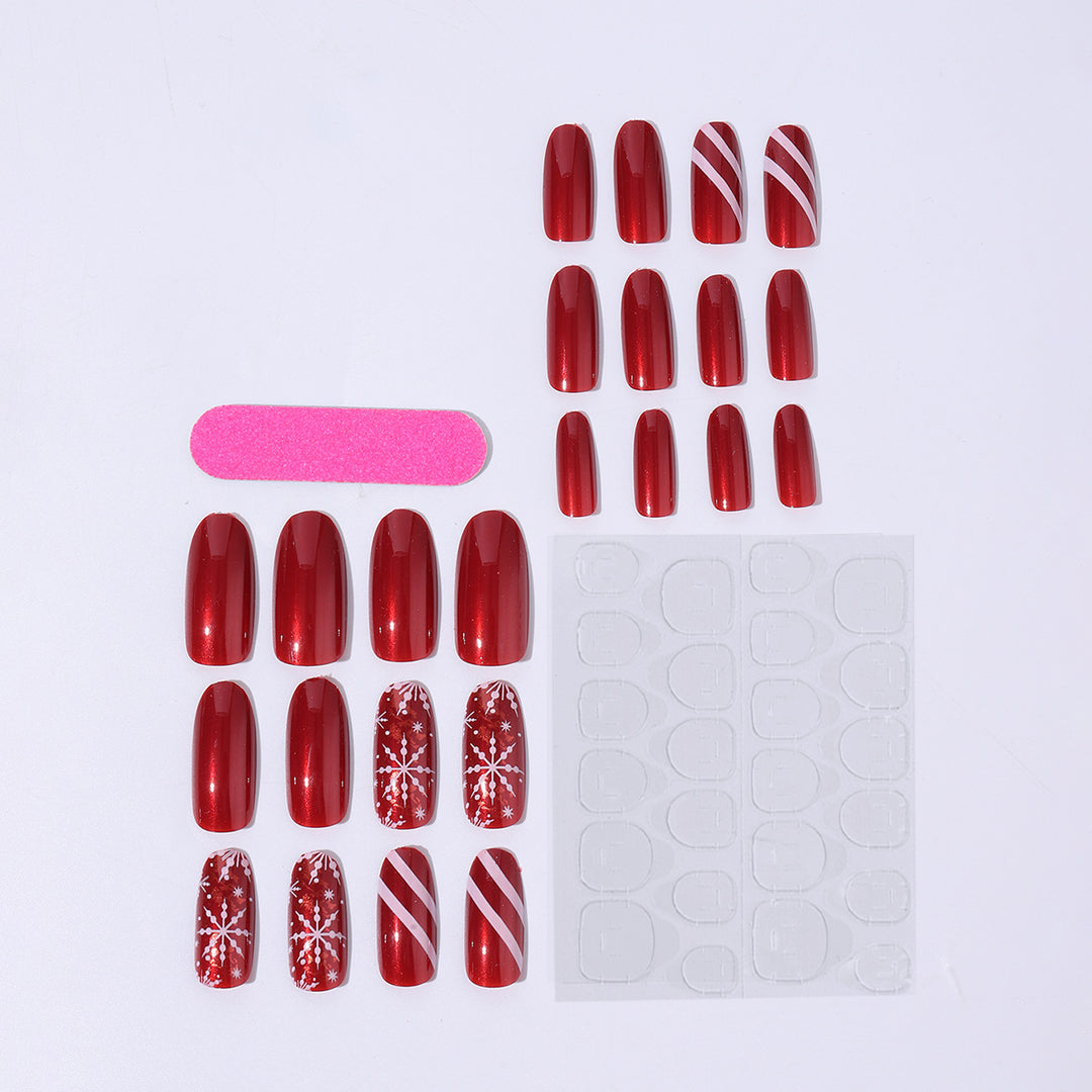 Creative Nail Art Set with winter motifs and glamorous glitter Bowlift
