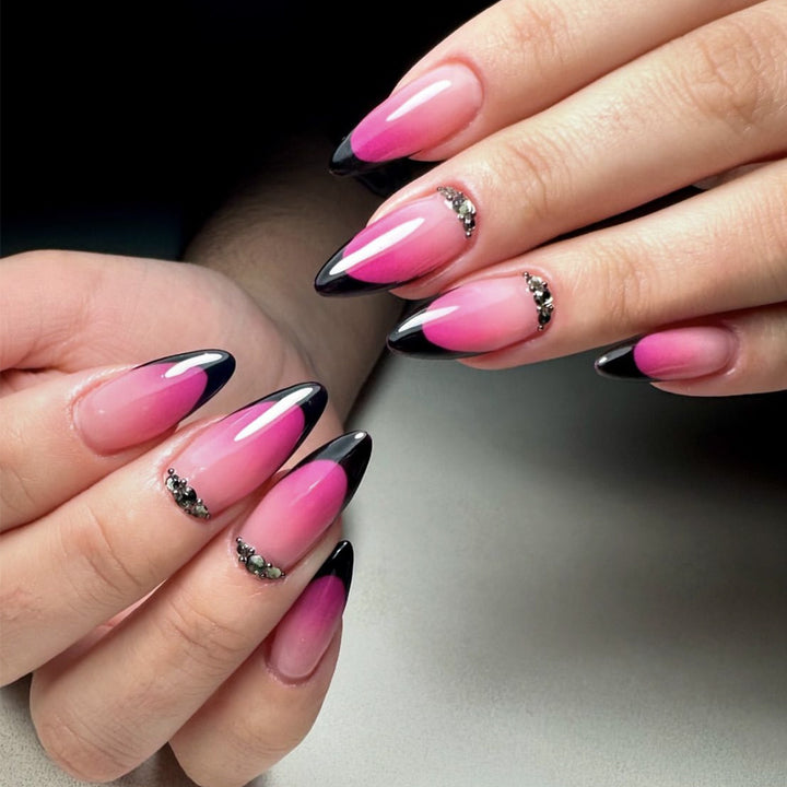 Ornate Ombré Stiletto Nail Art Bowlift