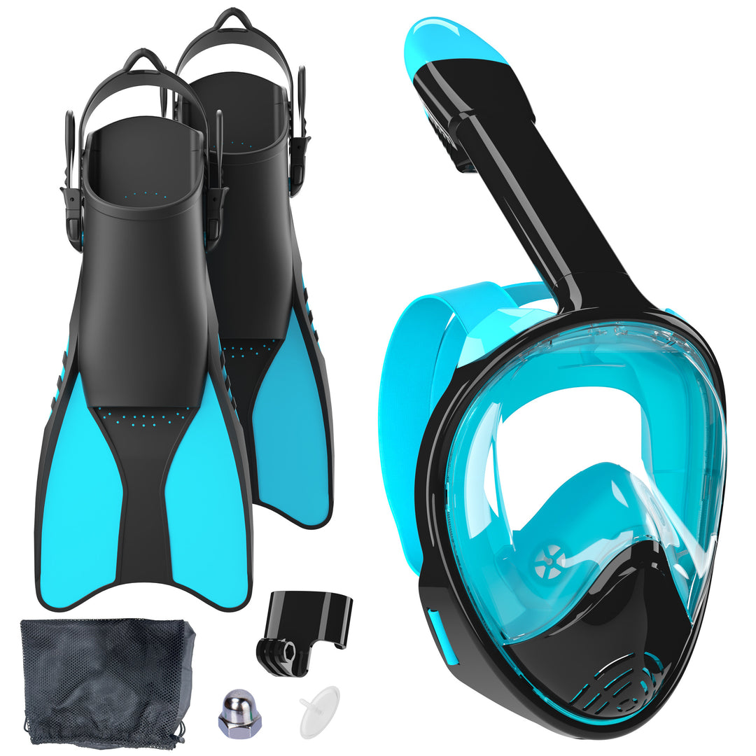 Snorkel set with full face mask and high-quality fins Bowlift