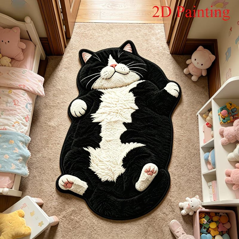Cat-shaped Decorative Rug