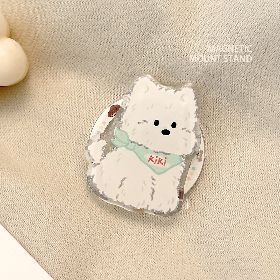 Magnetic smartphone holder in cute dog design Bowlift