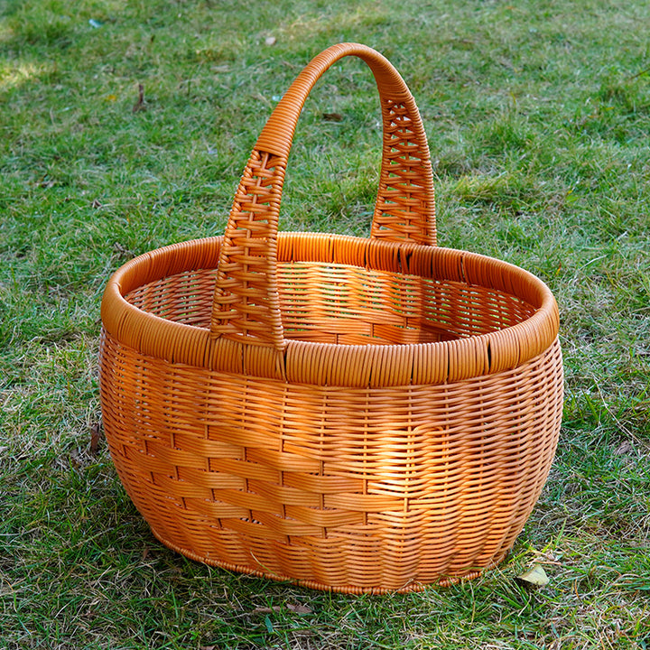 Women Handwoven Basket with Lid Bowlift
