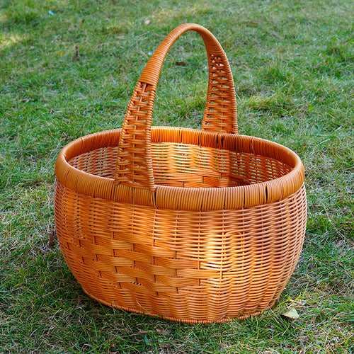 Women Handwoven Basket with Lid Bowlift