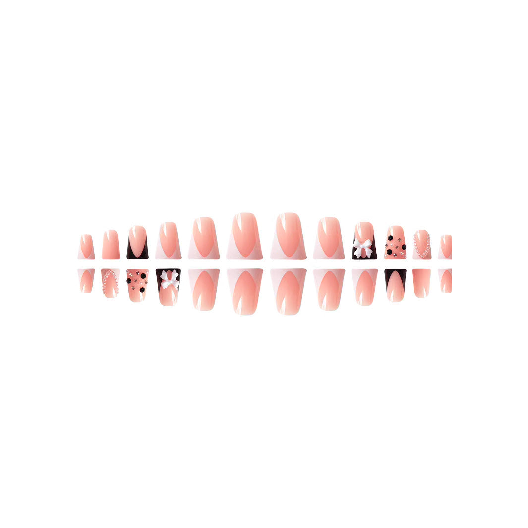 3D French Tip Nail Art Extensions Bowlift