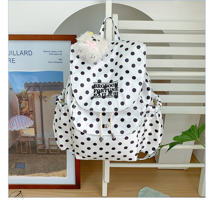 Polka Dot Patterned Casual Backpack