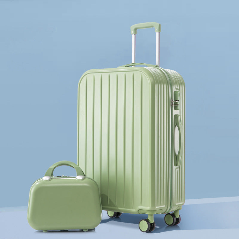 Unisex Stylish Ridged Hard-Shell Suitcase Bowlift