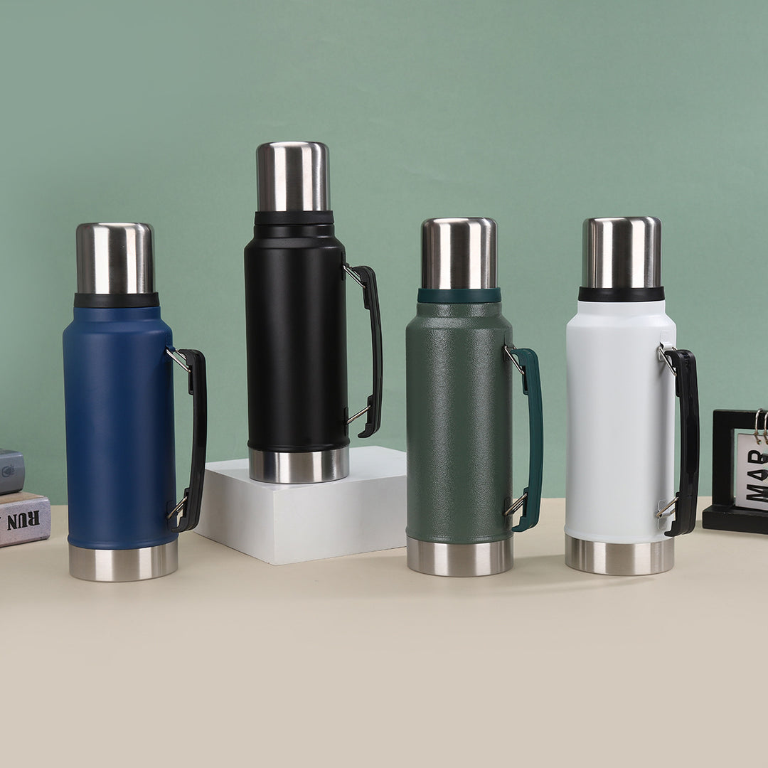 Unisex Insulated Stainless Steel Water Bottle with Carrying Handle Bowlift