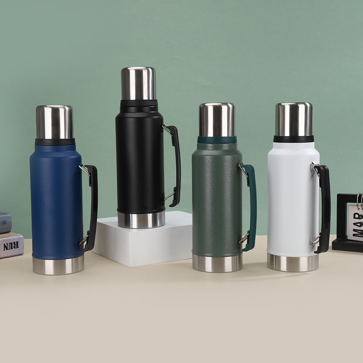 Unisex Insulated Stainless Steel Water Bottle with Carrying Handle Bowlift