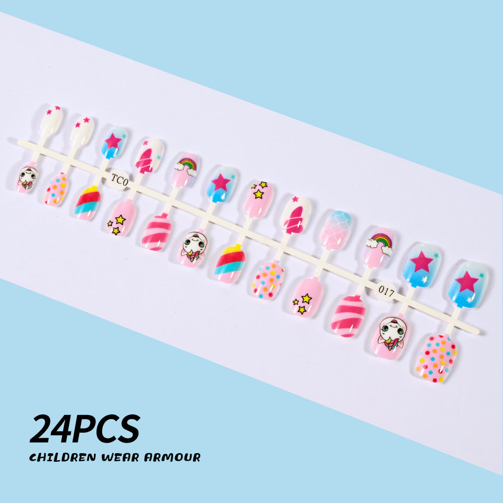 Children's Fun Holiday-Themed Fake Nail Set Bowlift