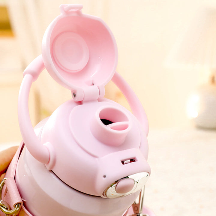 Women's Insulated Drinking Bottle with Practical Carrying System and Cute Design Bowlift
