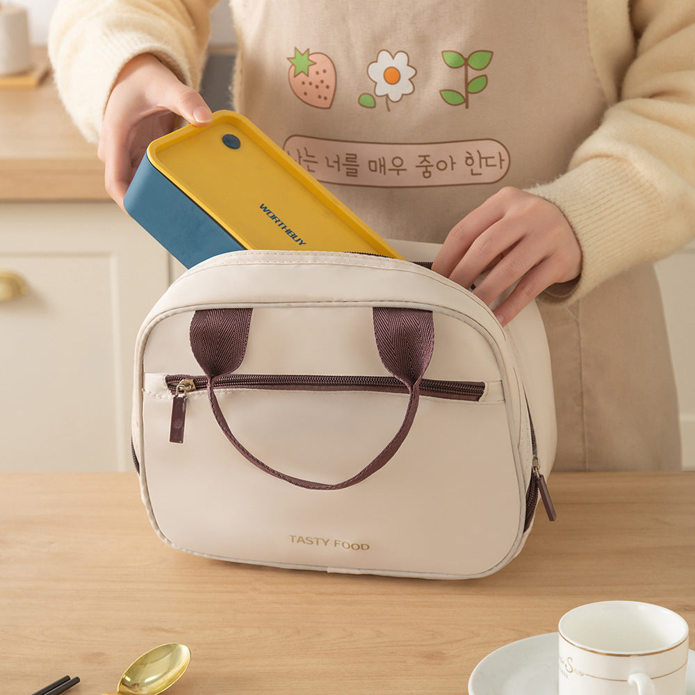 Insulated Thermal Lunch Tote Bag with Dual-Zip Compartments Bowlift