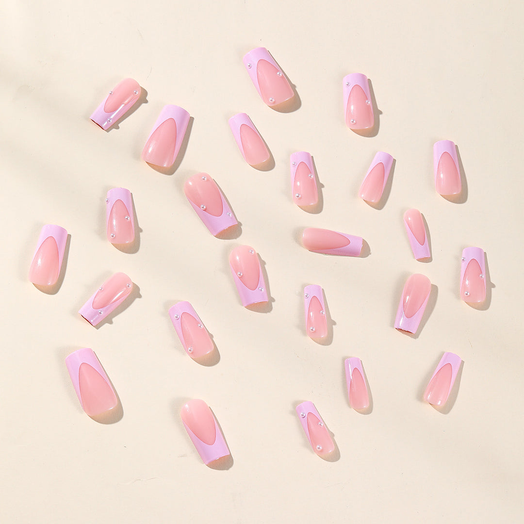 Elegant 3D Pearl Accented Nail Art Extensions Bowlift