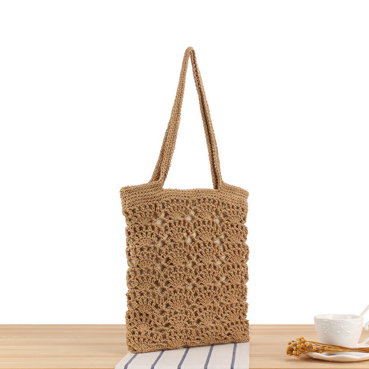 Macramé Beach Bag with Handwoven Design Bowlift