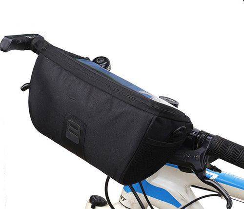 compact bike top tube storage bag with padded phone pocket and water-resistant fabric Bowlift