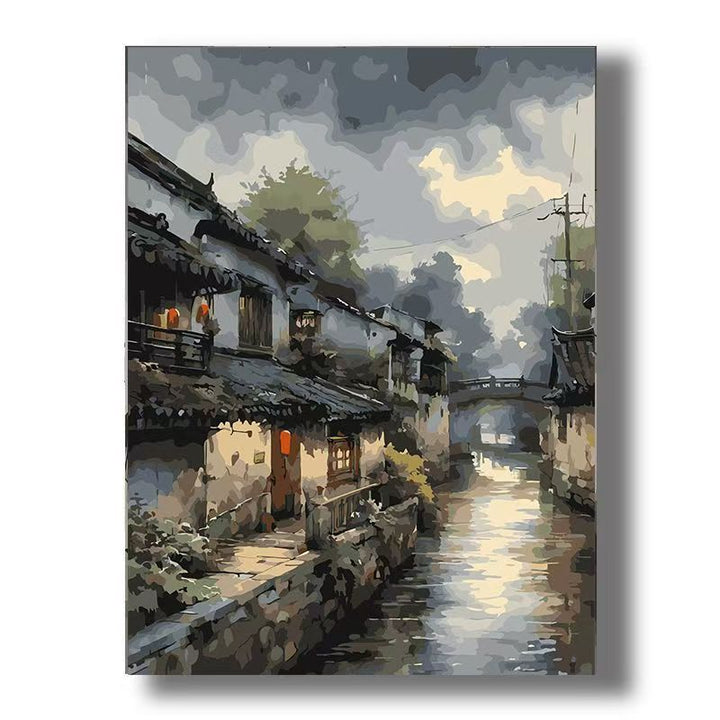 Urban Vintage Architecture Canvas Art Bowlift