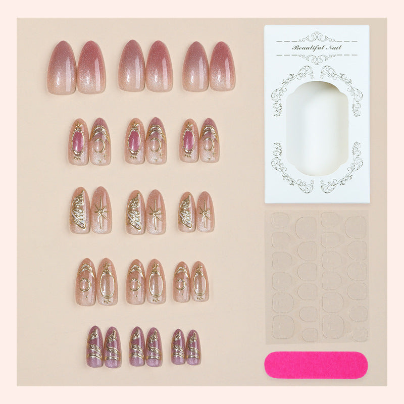 Premium Glitter Ombre Press-On Nails Bowlift