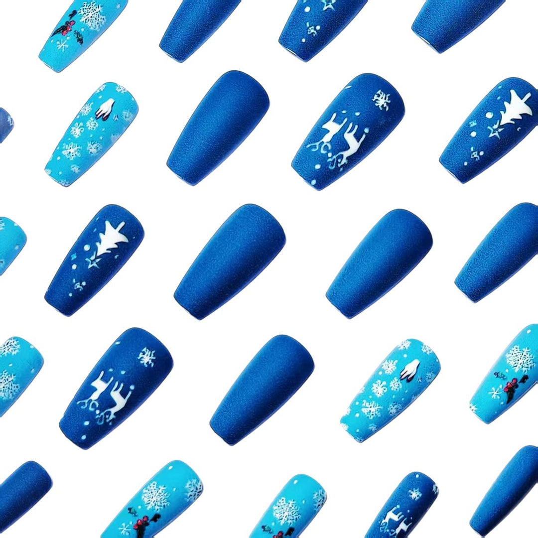 Festive Matte Nail Art Bowlift