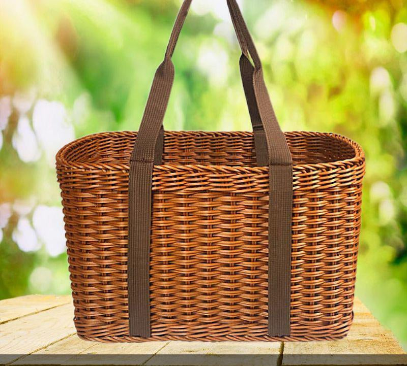 Handcrafted Woven Shopper Basket Bowlift