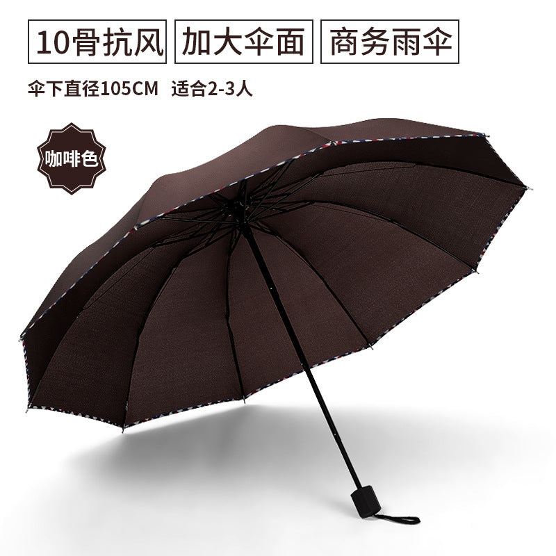 Women Large Area Umbrella with Reinforced Frame Bowlift