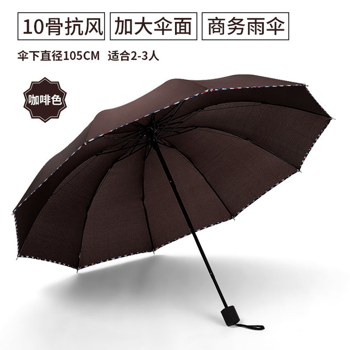 Women Large Area Umbrella with Reinforced Frame Bowlift