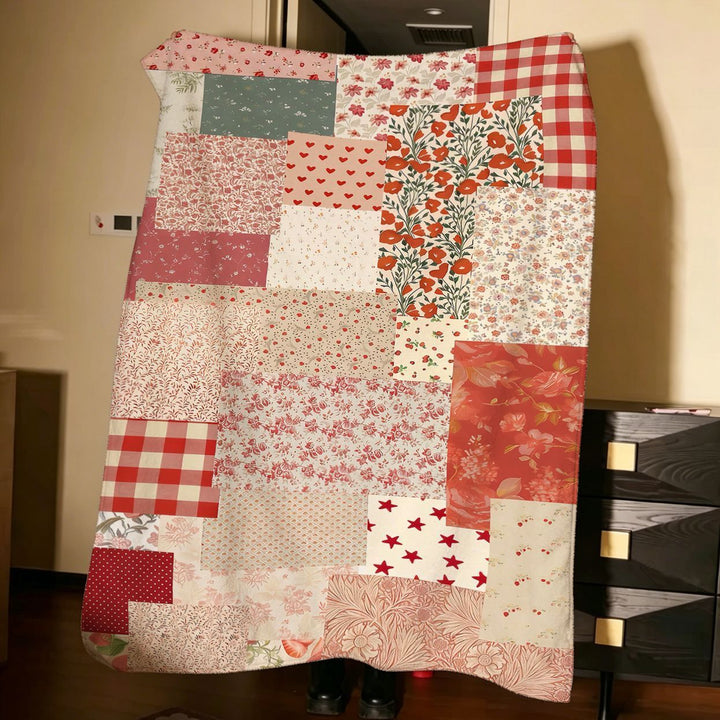 Patchwork Design Throw Blanket