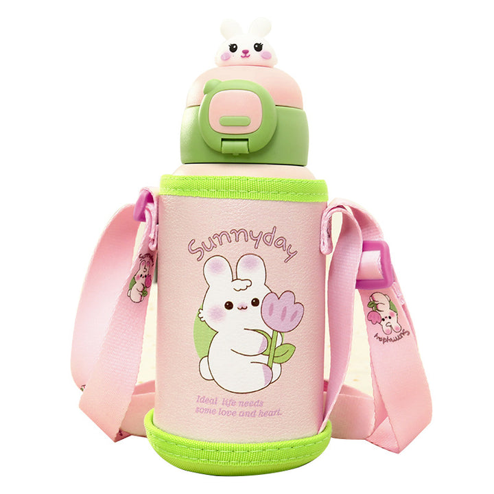 Ladies Insulated Water Bottle with Cute Dinosaur Design Bowlift
