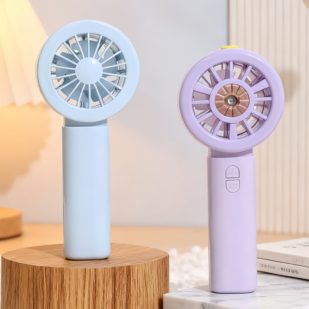 Ladies portable mini hand fan with spray function Bowlift