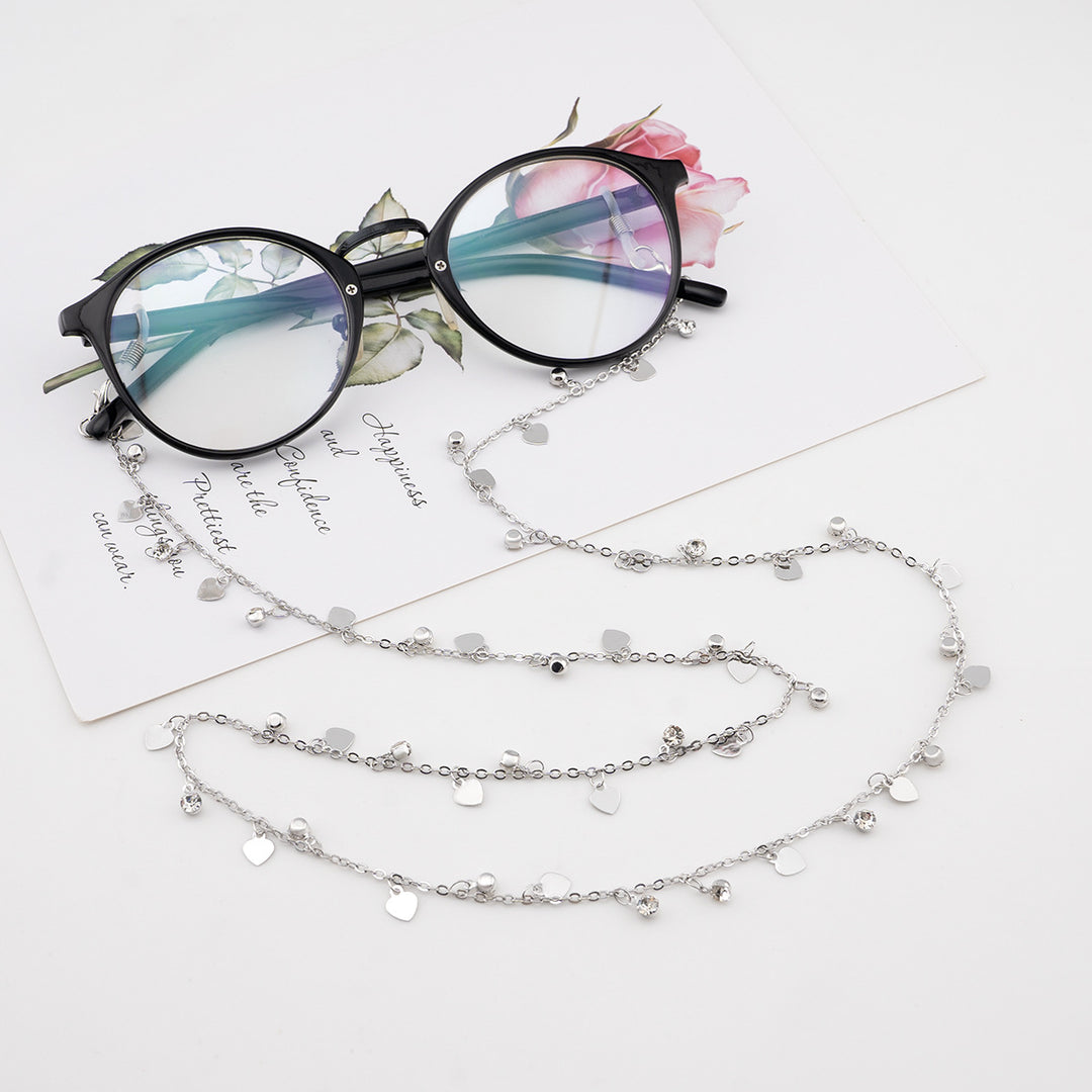 Decorative Heart-Shaped Eyewear Chain Bowlift