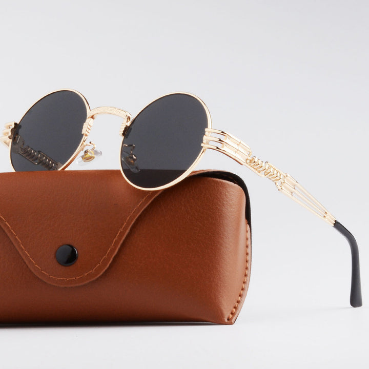 Women Artistic Round Glasses Bowlift