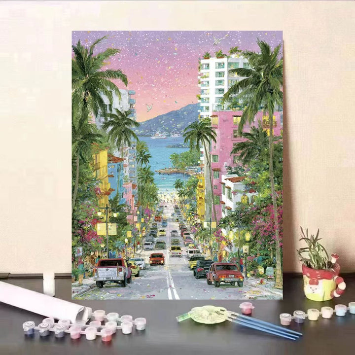 DIY Scenic Coastal Painting Kit Bowlift