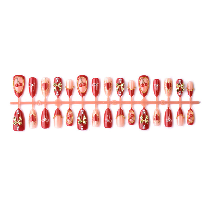 Artificial nails in romantic heart design Bowlift
