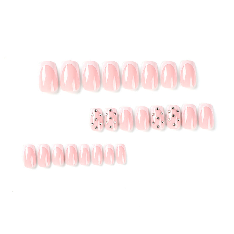 Artful Nail Extensions with Glamorous Rhinestone Decorations Bowlift