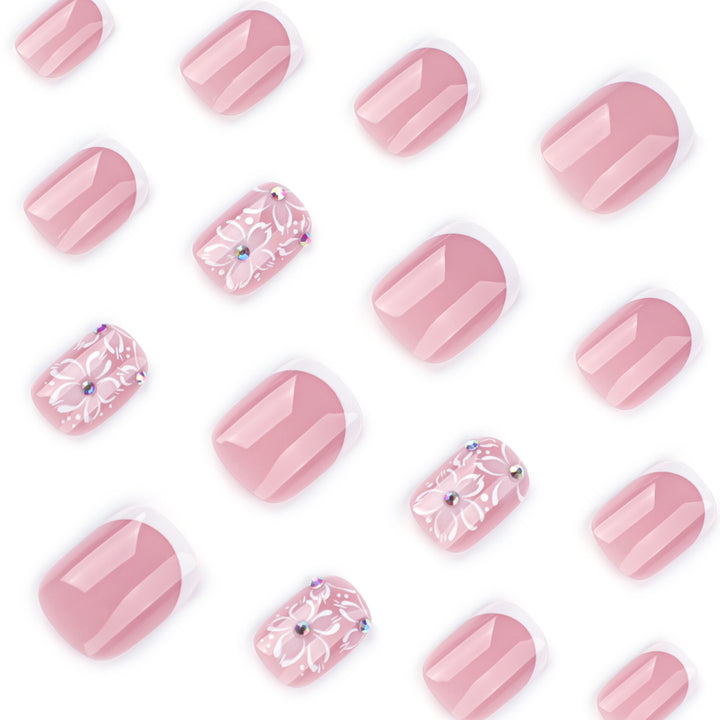 Artful Nail Art with Flower Design Bowlift